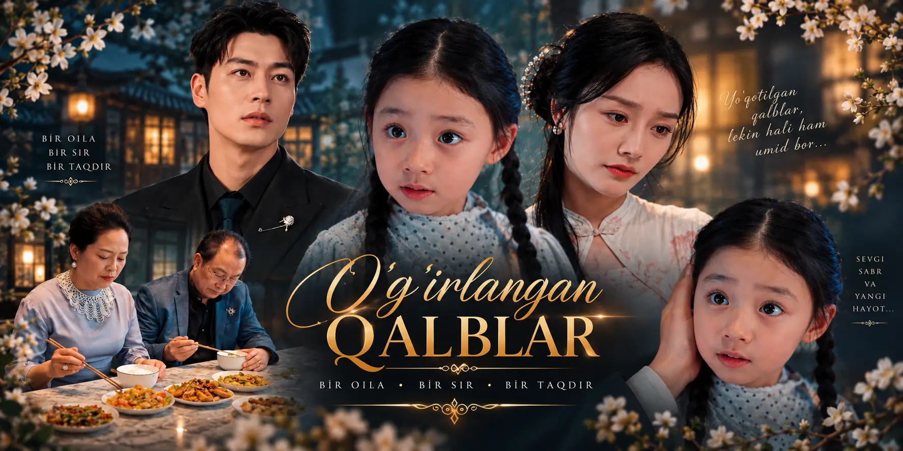 O‘g‘irlangan qalblar mini drama seriali 2026 barcha qismlari o‘zbek tilida o'zbek tilida HD banner