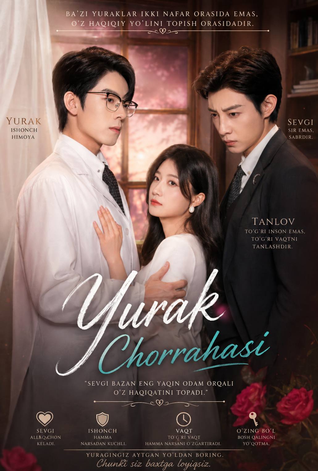 Yurak chorrahasi 2026 — barcha qismlari uzbek tilida HD Koreya mini drama seriali